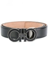 Ferragamo Gancini Belt Reversible In Black