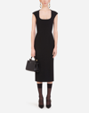 Dolce & Gabbana Short-sleeve Fitted Dress In Black