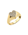SYDNEY EVAN 14K DIAMOND PAVE HEART PINKY RING,PROD155720007