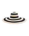 Eugenia Kim Sunny Striped Wide-brim Hat In White/black