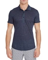 Orlebar Brown Short-sleeved Linen Polo Shirt In Navy