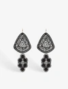 Stella Mccartney Lvr Sustainable Cotton Thread Earrings In Black