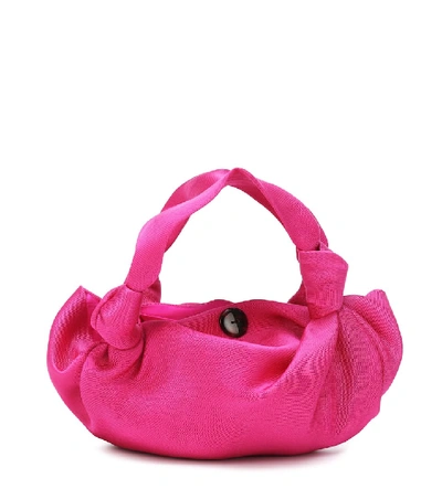 The Row Ascot Two Silk-mesh Clutch In Fuchsia