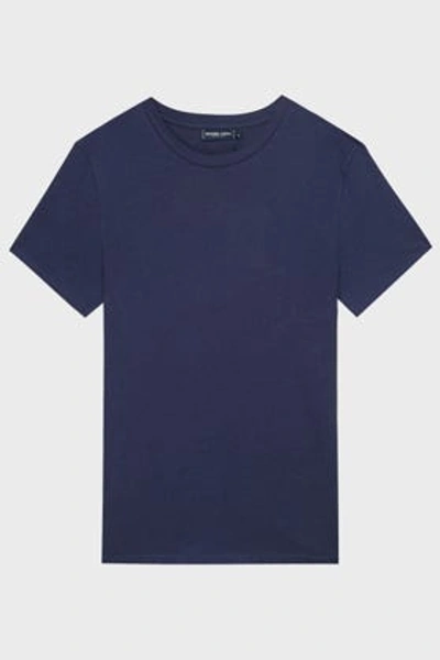 Frescobol Carioca Crewneck Cotton-blend T-shirt In Navy