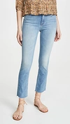 MOTHER The Mid Rise Dazzler Ankle Fray Jeans