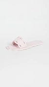 Carlotha Ray Laser-cut Patterned Scented-rubber Slides In Poudre De Rose
