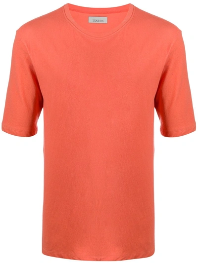 Laneus Loose-fit Crew-neck T-shirt In Orange