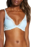 Natori Feathers Underwire Contour Bra In Cyan