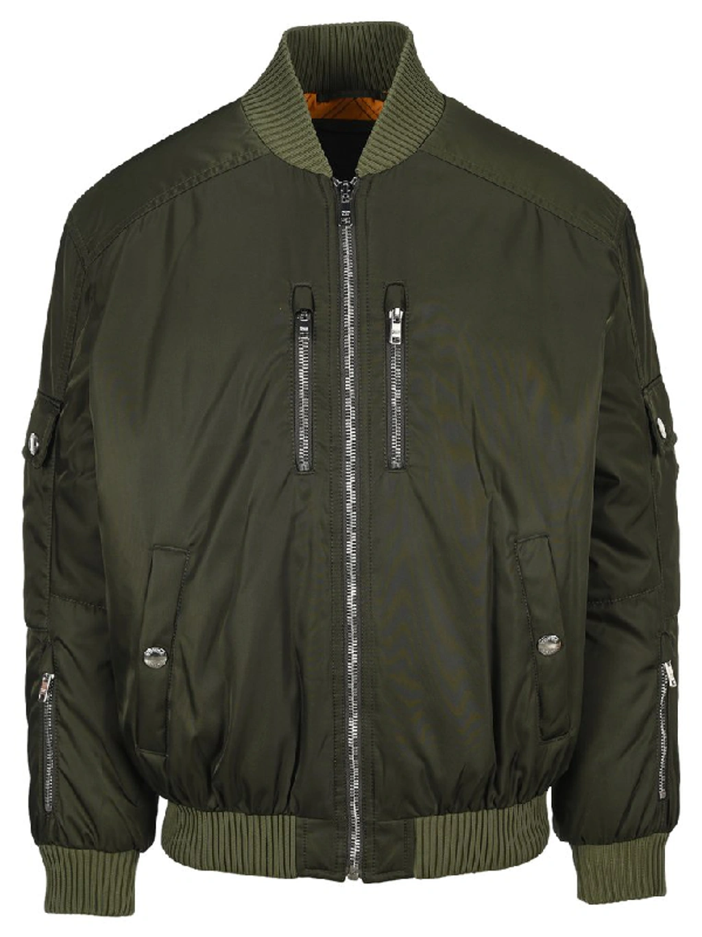 MA-1 Prada Olive Green Nylon Bomber Jacket Re-Nylon cropped down bomber jacket in green - Prada | Mytheresa