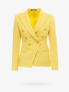 Tagliatore Jalicya Tweed Double-breasted Blazer In Yellow