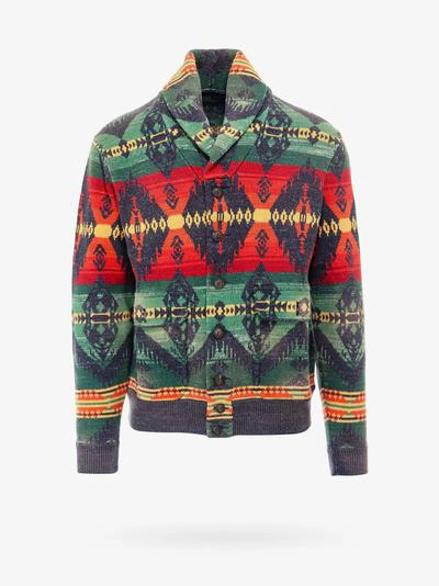 Polo Ralph Lauren Southwestern-style Cardigan In Green