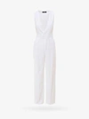 Dsquared2 Sleeveless Tailored Jumpsuit In White