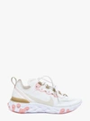 Nike React Element 55 Neoprene, Faux Leather And Mesh Sneakers In White