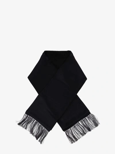 Burberry Silk Tux Scarf In Black