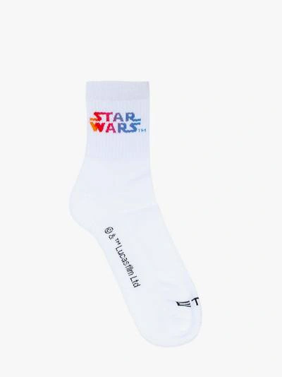 Etro “stars Wars”彩虹色棉质网球袜 In White