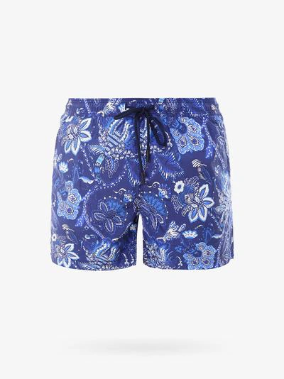 Etro Floral Paisley Swim Shorts In Blue