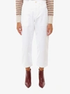 Jejia High-waisted Wide-leg Trousers In White