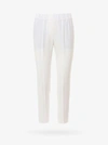 Brunello Cucinelli Silk Crepe Pull On Pant In White
