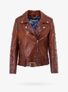 Golden Goose Faded Leopard-print Leather Jacket In Brown