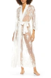 Rya Collection Darling Sheer Lace Robe In Ivory