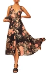 REFORMATION JADEN FLORAL PRINT TIERED MIDI DRESS,JADEND