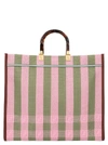 FENDI FENDI SUNSHINE STRIPED TOTE BAG