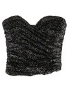 SAINT LAURENT SAINT LAURENT SEQUINS RUCHED BANDEAU