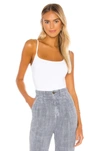 Free People Basique Strappy Sleeveless Bodysuit In White