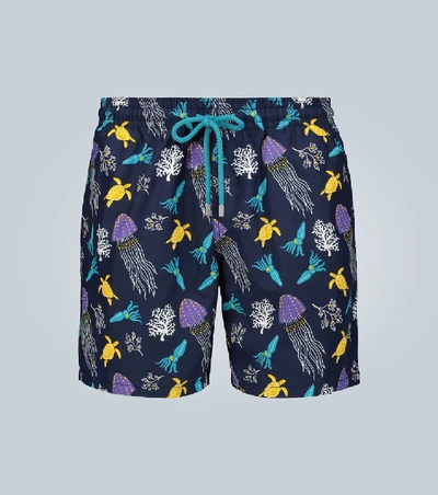 Vilebrequin Moorea Rocket Medusa Swim Shorts In Blue