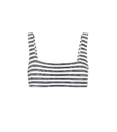 Heidi Klein Monterey Square-neck Striped Bikini Top In Navy,white