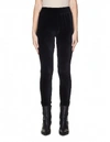 LEON EMANUEL BLANCK BLACK VELVET DECONSTRUCTED LEGGINGS,DIS-W-LGS-01/BLK