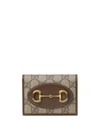 Gucci Horsebit 1955 Card Case Wallet In Brown