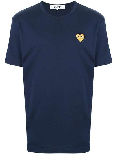 COMME DES GARÇONS PLAY EMBROIDERED LOGO T-SHIRT