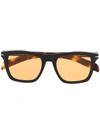 DAVID BECKHAM EYEWEAR SQUARE FRAME TORTOISE-SHELL SUNGLASSES