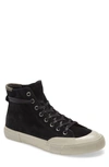 Allsaints Dumont Brand-patch Suede High-top Trainers In Black