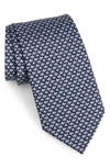 FERRAGAMO LAVINIA TURTLE PRINT SILK TIE,0722810