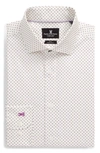 PSYCHO BUNNY SLIM FIT STRETCH NON-IRON DOT DRESS SHIRT,PBT003PS051