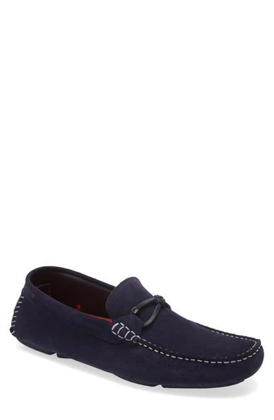 Ted Baker Cottn Driving Shoes In Navy Suede