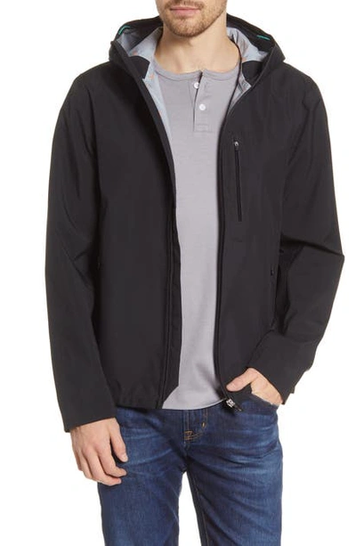 Save The Duck Waterproof Hooded Jacket In Black