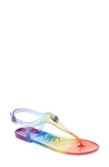 Kurt Geiger Maddison Rainbow Jelly T-bar Sandals In Multi Synthetic