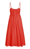 Ciao Lucia Gabriela Smocked Sleeveless Midi Dress In Orange