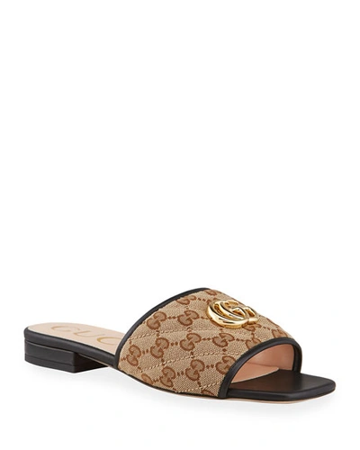 GUCCI JOLIE ORIGINAL GG CANVAS SLIDES,PROD228980156