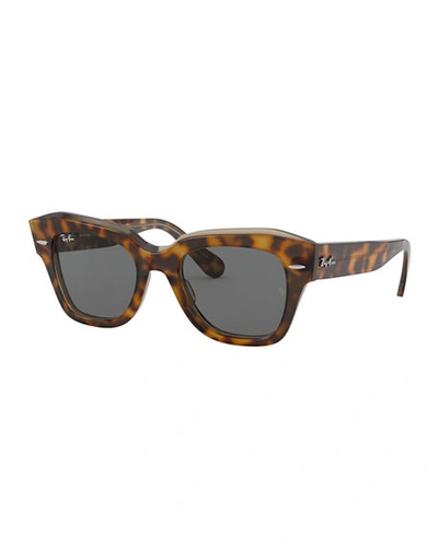 Ray Ban Square Acetate Sunglasses In Havana