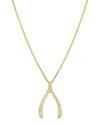 ZOE LEV JEWELRY DIAMOND WISHBONE NECKLACE,PROD230900041