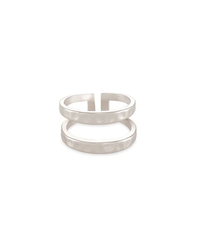 Kendra Scott Zorte Double-row Band Ring In Silver