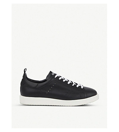 Golden Goose Starter Leather Trainers In Blk/white