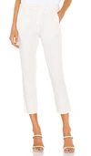 Nili Lotan Casablanca Crop Straight Leg Pants In Eggshell