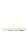 Tkees Gemma Leather Flat Sandals In Cream