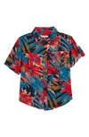 APPAMAN PALM PRINT BUTTON-UP SHIRT,V9PS