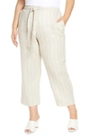 SANCTUARY THE SHAYNE STRIPE TIE WAIST LINEN PANTS,CP0642AK6Z